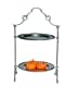Two Tier Pewter Plate Stand