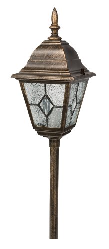 Paradise GL22958RB Low Voltage Cast Aluminum 10-Watt Halogen Tiffany Light on Post - Rubbed Bronze
