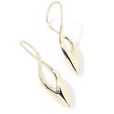 14K Gold Freeform Hoop Earrings