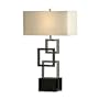 Nova Lighting Cuadros Table Lamp, Silver/Black/White