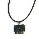 【全6色】iPod / iPhone 対応　シリコン製　ドック接続ネックストラップ　ブラック DockStrap for iPod / iPhone (1501-3)