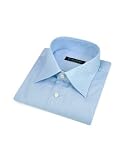 Forzieri Light Blue Herringbone Cotton Italian Dress Shirt