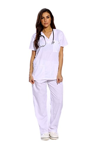 Just Love Women's White Scrub Set - Extra Small
