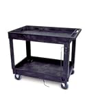 Rubbermaid Utility Cart, Two Shelf, 500 lb. Capacity, Black