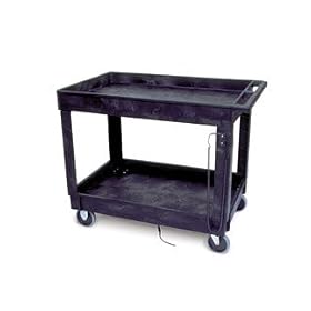 Rubbermaid Utility Cart, Two Shelf, 500 lb. Capacity, Black by 
