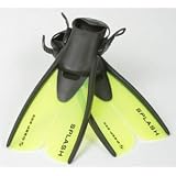 Deep See Splash Junior adjustable split fins for swimming and snorkeling: Blue, pink, or yellow