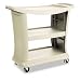 Rubbermaid Commercial Executive Service Cart, 3-Shelf, 300 Pounds, 20-1/3 x 38, Platinum (9T6800PLAT)