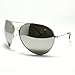 Silver Mirror Aviator Fashion Sunglasses