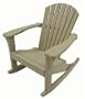Adirondack Rocking Chair, All Weather Poly Lumber (Color-Camel)