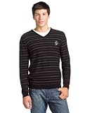 GUESS Striped V-Neck Sweater