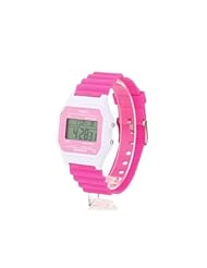 Timex Womens T2N3819J Fashion Digitals Premium Pink Face Glow in the Dark Strap Watch