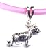 13 Pink German Shepherd Necklace Sterling Silver Jewelry Gift Boxed