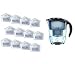BRITA 12 Maxtra Cartridges + 1 free black Elemaris jug - L10720