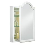 Kohler Single Door 20 Inch White Enameled Aluminum Cabinet with Mirrored Door-Right Hinge