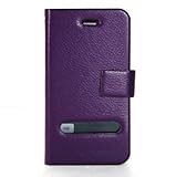 Cosmos Purple Fashionable PU leather Case Cover Skin for apple iphone 4 4G  ....