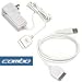 2-Piece Value Combo Pack Of Brand New Home Wall Travel Plug in Ac Charger + 2.0 Sync and Charger USB Data Cable For Creative Zen Vision:M, Vision W MP3 Player - Fosmon Brand