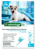 Advantage Topical Flea Treatment for Dogs 11-20 Lbs (4 Applications)