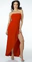 Sexy Long Sophisticated Formal Prom Suitable Tube Dress with Draped Hem from Hot Fash Dresses - EMPRESS TUBE Red