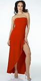 Sexy Long Sophisticated Formal Prom Suitable Tube Dress with Draped Hem from Hot Fash Dresses - EMPRESS TUBE Red