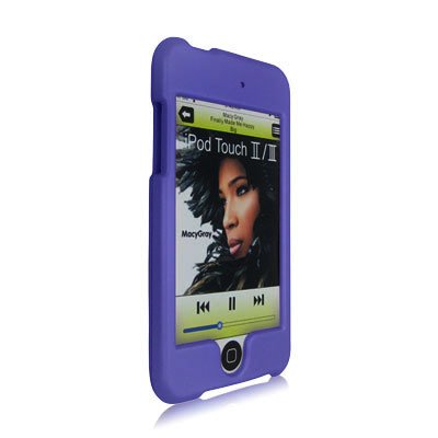 Purple Rubberized Snap-On Hard Skin Case Cover for Ipod Touch 2nd and 3rd Generation 2g 3g 2 3 8gb 16gb 32gb 64gb New By Electromaster