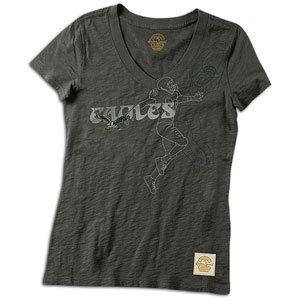 Philadelphia Eagles Retro Sport Women's The Catch V-Neck T-Shirt