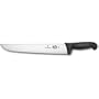 Victorinox Cutlery 6-Piece 4-1/2-Inch Wavy Edge with Round Tip Steak Knife Set, Black Po