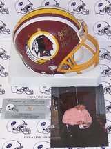 John Riggins Autographed 1982 Washington Redskins Mini Football Helmet with 
