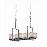 Dakota Clouds Ten Light Bridge Chandelier Metal Finish