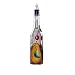 ArtisanStreet's Fruit Pour Bottle. Features Bright Red, Cherries, Golden Pears and Green Apples. Hand Painted on Clear Glass & Signed By Artisan. Made To Order.