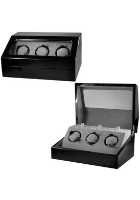 Multi-Function Black 3 Slot Watch Winder