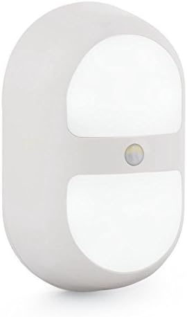 BoxCave 10 LED Infrared Sensor Lamp Human Body Induction Night Light 0.7W Sensitive PIR induction Light Motion Sensor Light with BoxCave Microfiber Cleaning Cloth (10 LED Twin Shaped, White light)