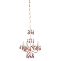 4-Bulb Flower Chandelier - Pink
