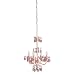 4-Bulb Flower Chandelier - Pink
