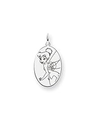 Disneys Tinker Bell Oval Charm in Sterling Silver