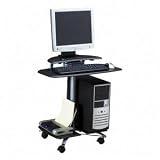 Tiffany Industries FPD Mobile Computer Workstation, 27w x 22-1/2d x 29h, Charcoal Laminate Top