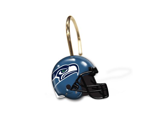 NFL Seattle Seahawks Set of 12 Shower Curtain Rings