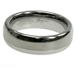 Ladies Tungsten Carbide Ring with Combination of Matte and Shiny polish. Width: 6mm, 7