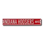 INDIANA HOOSIERS "INDIANA HOOSIERS AVE" AUTHENTIC METAL STREET SIGN (6" X 36") $36.99