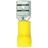 American Terminal E-FDY250-100 10/12-Gauge Economy Vinyl Female Quick Disconnects (Yellow)