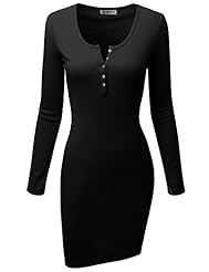 Plus Size Sexy Fitted Long Sleeves Cotton/Polyester/Spandex/Knit  Dress