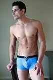 Tulio / Malestrom Bond 007 Squarecut Swimsuit for Men - Sky Blue