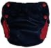 Green Acre Designs (GAD) Snap Pocket Cloth Diapers (Long Medium, Black with Red Fleece)