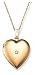 14k Yellow Gold Heart Locket Necklace with Diamond-Accent, 18