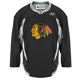NHL Chicago Blackhawks Practice Jersey (Black, Large)