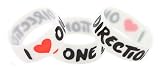 3 Pieces of Glow in the Dark I Love One Direction One Inch Wristband 1" Wide Bracelets