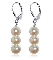 Fresh Water Cultured Pearl Long Dangle Earrings
