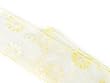 Sheer Yellow Flower Print Wired Craft, Wedding & Holiday Ribbon 2.5" x 60 Yards