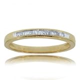Yellow Gold Anniversary Ring w/ Baguette Diamonds Sz=7