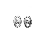 Boucles doreilles Grain de café Argent Massif