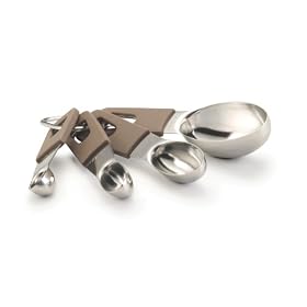 Buy Anolon Advanced Bronze Collection Tools Contemporary 4-Piece Measuring Spoons Set, Bronze